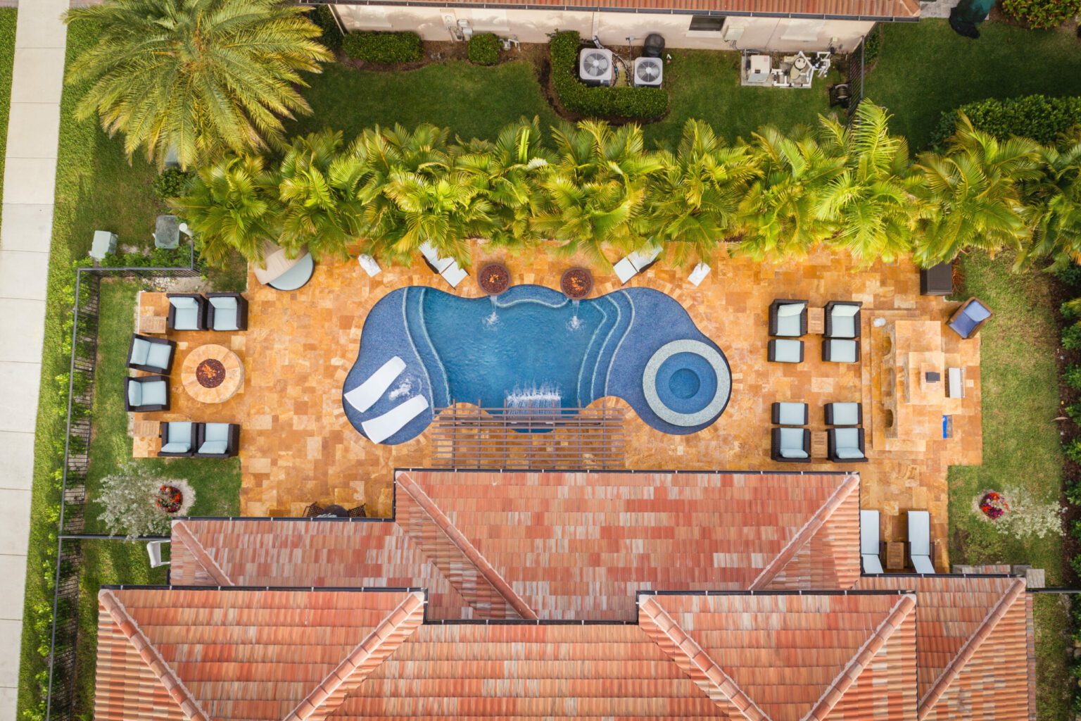 Modern Hillside Pool with Infinity Edge