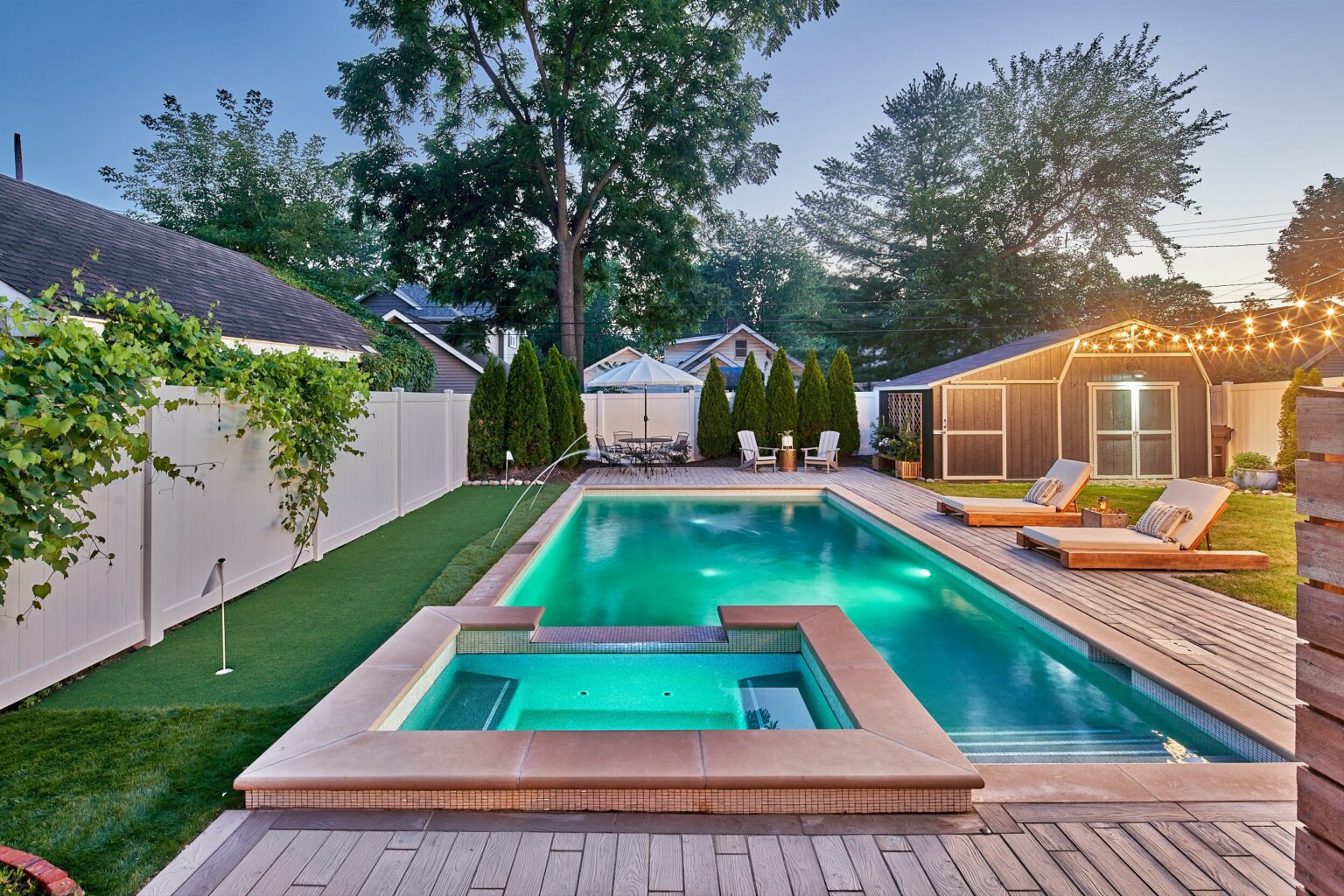 Compact Spa Renovation with Hardscape